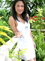 Outdoor Babes: Asian Women britney song 03 white dress asian hairy pussy